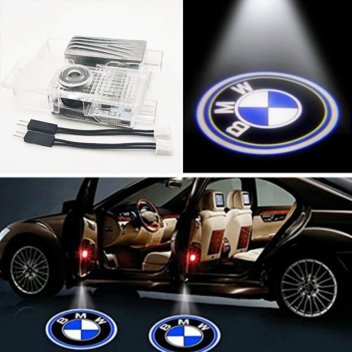 2pcs porte de voiture LED logo laser lumière de projecteur pour bmw, yanf  ombre fantôme bienvenue lumières symbole emblème courtoisi - Cdiscount  Maison