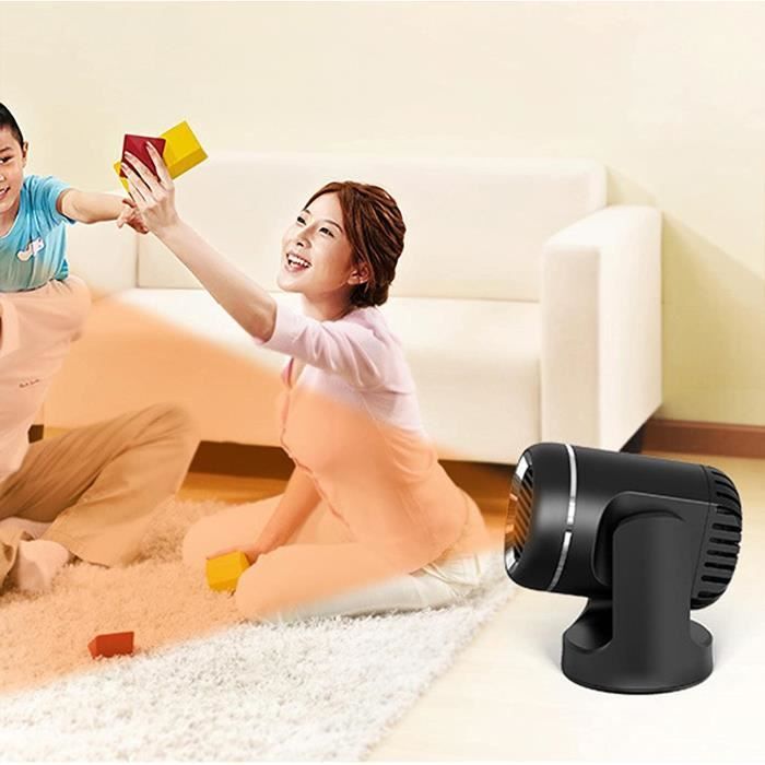 Ventilateur Dégivrage Portable Dégivreur Pare-Brise Voiture 12V - Chauffage Portable Anti-Buée, Ventilateur Chauffant ABS Rouge Pour Vitre Chauffage Vitre Auto 12v