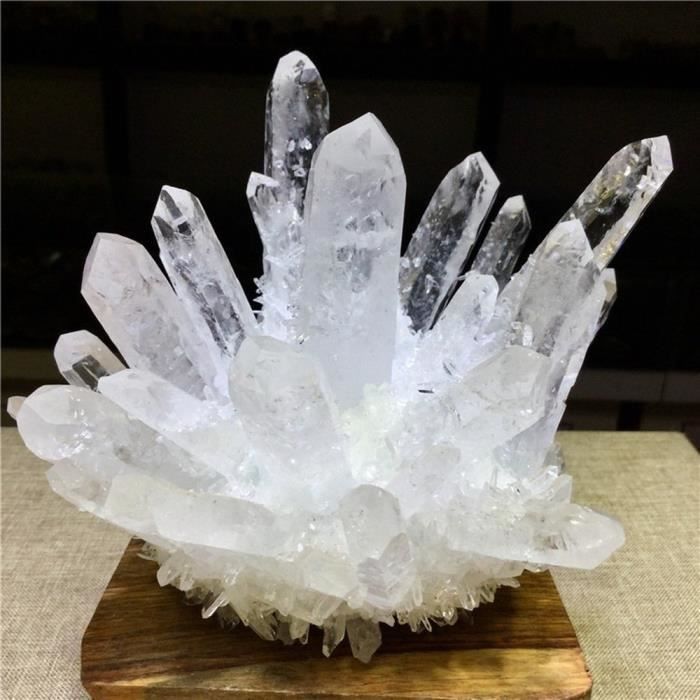 1 PC amas de cristaux blancs naturels pierre de quartz irrégulière