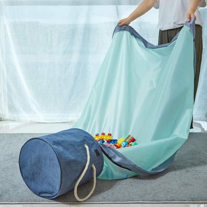 Bleu profond Grands enfants portables Sac de rangement organisateur de  jouets Tapis de jeu pour Lego Rug Box XL 150cm - Cdiscount Bricolage