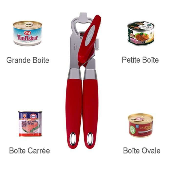 Ouvre-boîte - Mxzzand - Réglable - Acier Inoxydable - Diamètre 2,4 à 10