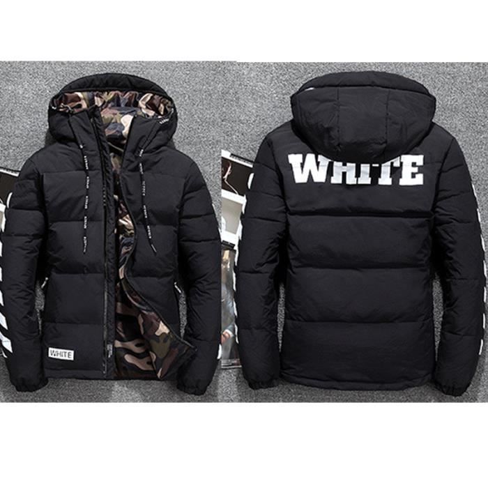 Doudoune homme Marque Luxe a capuche decontractee Doudoune coreen epaisse Court paragraphe Doudoune L hiver Nouveau Vetement Blanc Cdiscount Pret a Porter