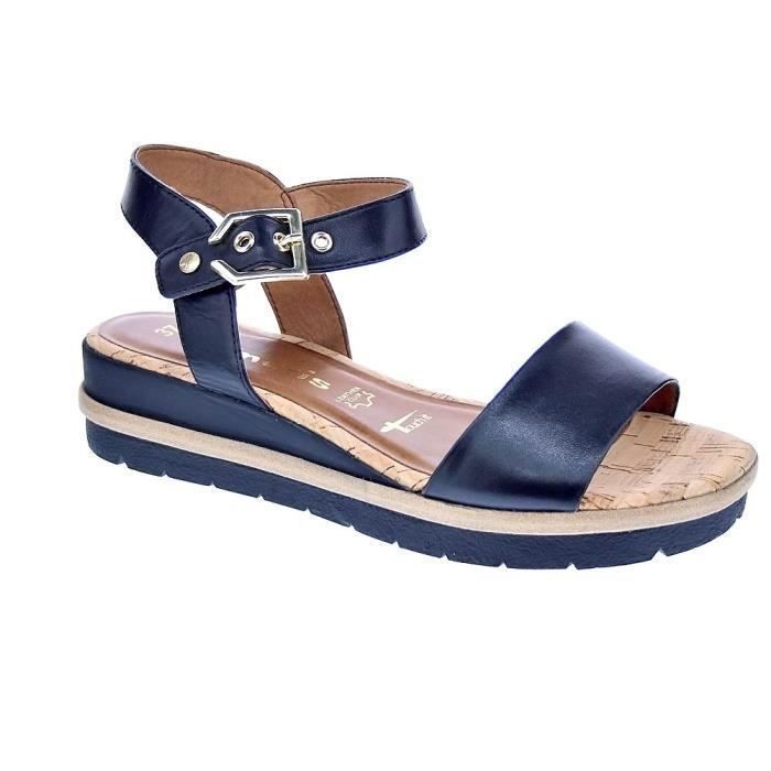 Sandales discount noires tamaris