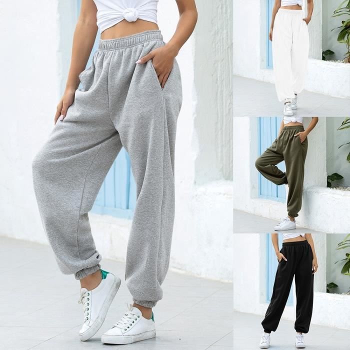 Pantalon sport gris outlet femme
