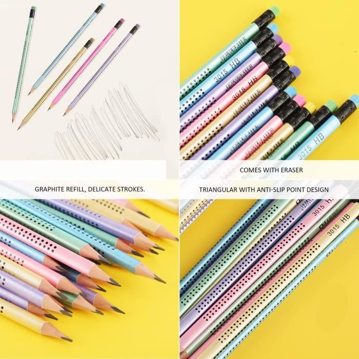 BIC Evolution Stripes avec Gomme Crayons à Papier HB avec Gomme Intégrée -  Couleurs Assorties, Blister de 8 - Cdiscount Beaux-Arts et Loisirs créatifs