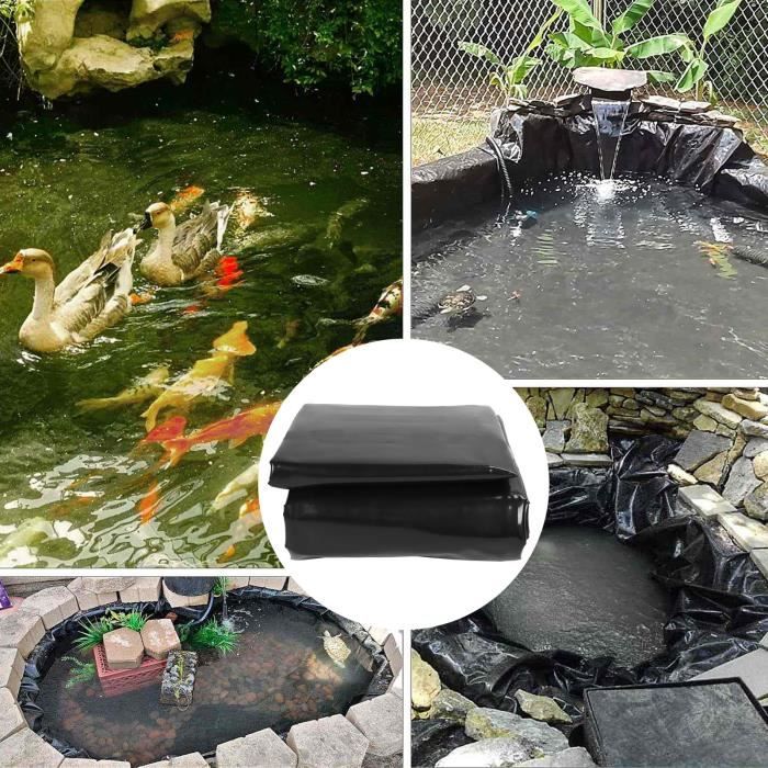 Bâche Pour Bassin De Jardin – Imperméable Et Résistante Aux UV – En Polyéthylène Haute Densité – Taille 6x9 M