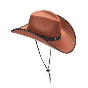 P'TIT CLOWN - 11235 - Chapeau Feutre Cowboy Enfant - Unisexe - Accessoire Déguisement Western - pour Costume Carnaval, Halloween, Cosplay