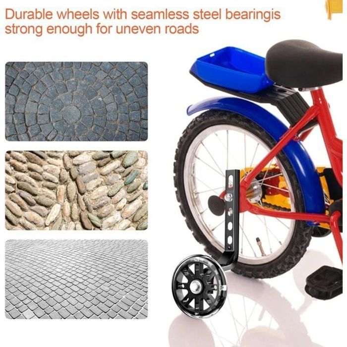Roues Stabilisatrices Vélo Enfant Réglables, Universel 12-20 Pouces Roues Stabilisatrices Vélo Enfant Réglables, Universel 12-20 Pouces
