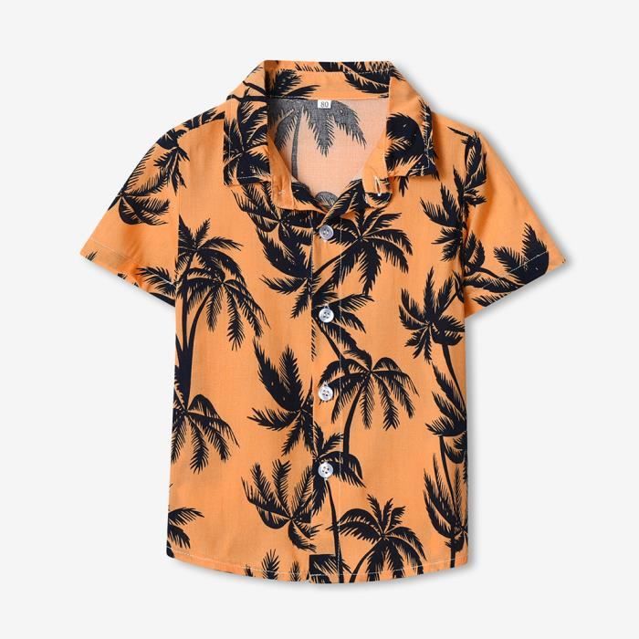 chemise hawaienne ...hyppocampus and turtles orange avec tortues