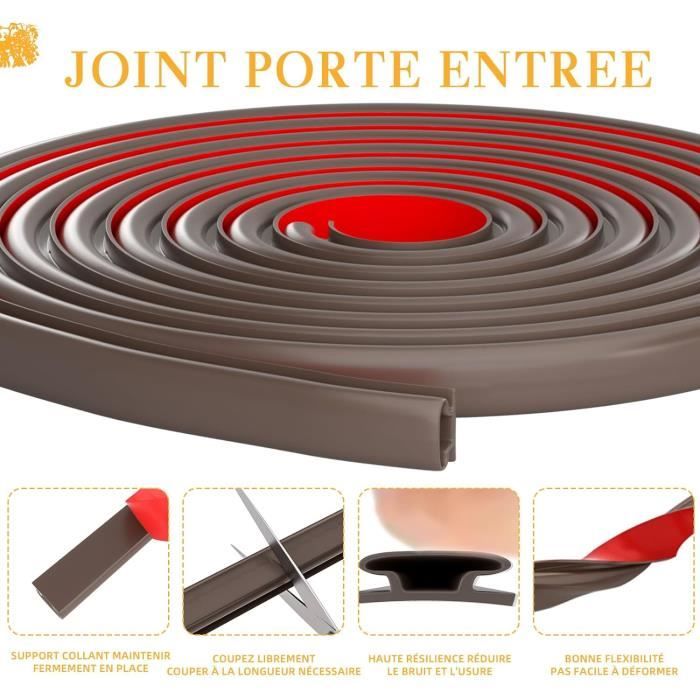 Joint Porte Entree Garage 3 M/12 Mm Bas De Porte Kit Isolant Caoutchouc Seuil Universel Joint De Porte D Entree Pour Garage Entrepot Atelier Barriere Anti Inondation Isolation Acoustique