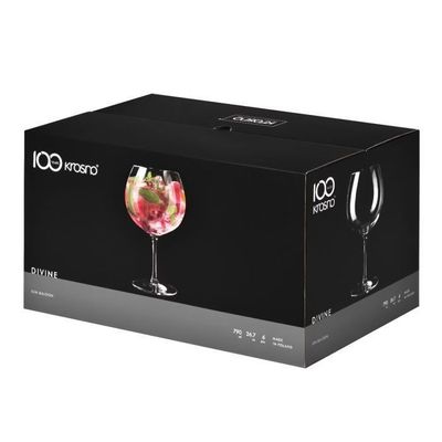 Krosno Verre à Whisky - Lot de 6 Verres - 360 ml - Whisky Cadeau Homme
