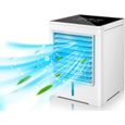Climatiseur Mobile Portable, Refroidisseur d’Air Silencieux avec Réservoir d’Eau, Mini Ventilateur de Bureau à Plusieurs Vitesses