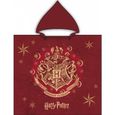 Poncho-Cape-Serviette de Bain Harry Potter - 100% Coton - 60x120 cm - Rouge-0