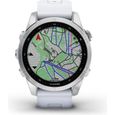 Montre GPS connectée - GARMIN - Fēnix 7S - Argent avec bracelet blanc-0