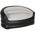 Canapé gonflable pour l'extérieur 2 places canapé d'air dim. 138L x 87l x 71H cm gris noir-0