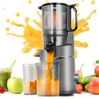 AMZCHEF Extracteur de jus Sans Préparation, Extracteur Jus Lent 135mm 1,8 L, Slow Juicer 250W sans BPA, Gris