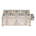 UXFVLZA 33L Friteuse À Gaz De Grande Capacité avec Paniers Et Couvercle Amovibles,Puissance De Feu Réglable, Usages multiples