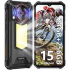 OUKITEL WP53 Pro Smartphone Robuste 24GO+256GO Écran 6.52" 900LM 50MP Telephone Incassable Android 15 2025 Dual SIM 4G/NFC Noir