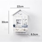 IAMS CHIEN Kalavika Armoire à clés en Bois Porte-Clés Boîte de Rangement de Style Méditerranéen Nautique Mural avec 6 Crochets, bateau