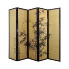 PEGANE Paravent en bois de 5 pans, L200 x H176 x P2 cm