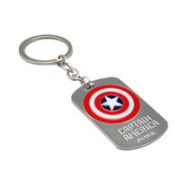 Porte clé plaque Captain America