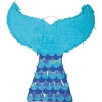 Piñata queue de sirène 40 x 45 x 9 cm - Bleu