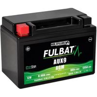 batterie auxilliaire Fulbat AUX9 12V 8,4Ah 135A plus à gauche