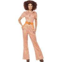 Déguisement Authentique Chic des Seventies - Smiffy's - Combinaison imprimée - Femme - Multicolore