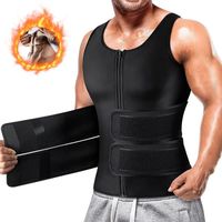 Gilet de sudation JANZDIYS pour homme - Double ceinture - Taille L-XL - Accélérateur de combustion des graisses