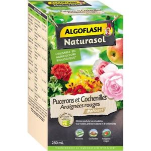 ENGRAIS Algoflash Naturasol Insecticide Pucerons et Cochenilles Araignées Rouges 250ml