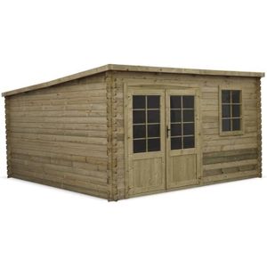 28 mm Habitat et Jardin 22.80 m² 5.26 x 4.32 x 2.46 m Abri jardin bois traité autoclave