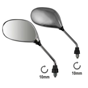 RETROVISEURS Pair Miroir Retroviseurs Rearview Moto Scooter Chrome A-Pro Custom M10 Universel