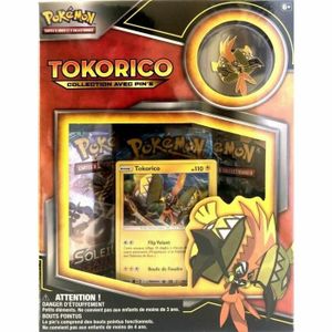 CARTE A COLLECTIONNER POKEMON - Coffret PIN'S TOKORICO - 3 Boosters dont