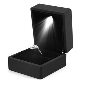 EVRYLON Bague pour Homme Pierre Noire Rectangulaire