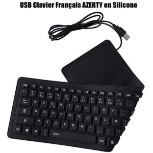 CLAVIER D'ORDINATEUR Claviers EMEBAY - USB Clavier Français Pliable AZE