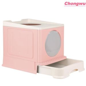 MAISON DE TOILETTE Chongwu Maison de Toilette pour Chat, Bac à Litièr