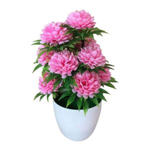 FLEUR ARTIFICIELLE Rose clair - Plante bonsaï artificielle chrysanthè