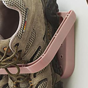 PORTE-CHAUSSURES PAR - organisateur de rangement de chaussures Porte-chaussures mural adhésif pliable, gain de meuble bac Rose Taille Libre