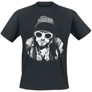 T-SHIRT T-shirt homme Kurt Cobain - One Colour - noir - manches courtes
