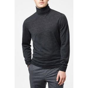 Pull col roulé noir homme lacoste new arrivals