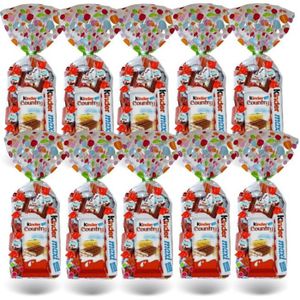 CHOCOLAT BONBON 10 sachets de 40 chocolats Kinder : Schokobons, Mini Bueno, Maxi et Country