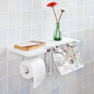 Valet WC VERRY avec dérouleur papier WC, réserve papier et brosse WC chromé  - Base en verre trempé - Brico Privé