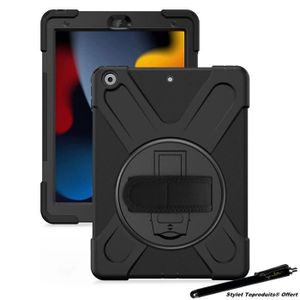 ProCase Étui Antichoc pour iPad 7ème Génération Housse Coque de Protection Renforcée Support Fonction et Bandoulière-Noi 10.2 Pouces avec Film Rigide Écran Très Résistant avec Porte-Stylet 