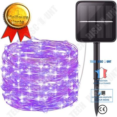 Guirlande Solaire Extérieure 42m - 400 LED, 19 Modes | Étanche IP65, Auto-allumage, Pour Balcon, Jardin, Sapin De Noël - 2