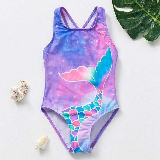 Sirène Adulte Maillot De Bain Une Pièce Fille - Queue De Sirène Enfant, Jupe Intégrée - Natation Plage Piscine Princesse Tam Tam