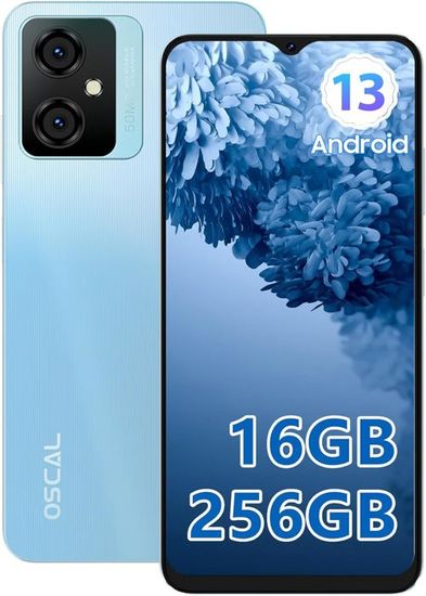 Smartphone OUKITEL C1 Plus - 16GO+256GO, écran 6.52", Batterie 5000mAh, Android 14, 4G Dual SIM - 3