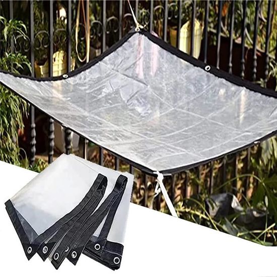 Bâche Transparente Avec œillets 2x6 M Polyéthylène - Bâche Transparente