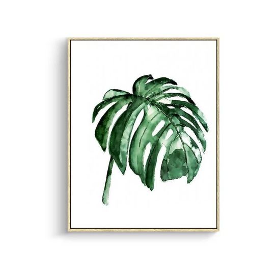 Affiche de plantes tropicales de Style scandinave, feuilles vertes, tableau décoratif mural, peintur 30x40cm (No frame) -XUNI34435