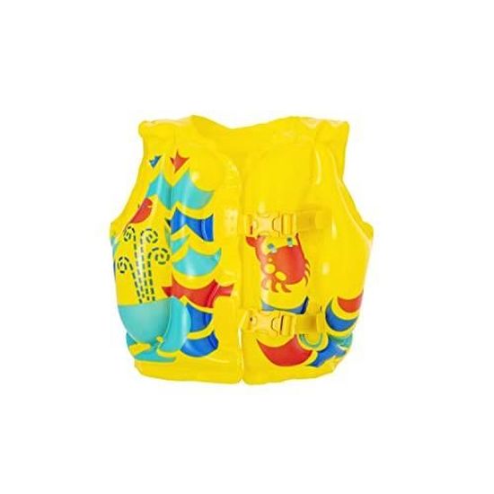 Gilet De Natation Enfant Avec Protection Tête – Gonflable PVC, 5 Chambres – Double Boucle – Taille S/M/L