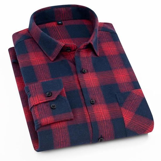 Guy Chemise homme en coton à carreaux: en vente à 19.99€ sur